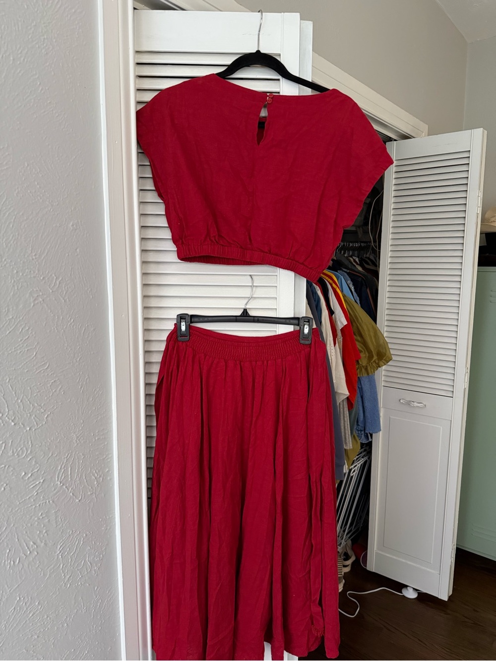 Lulu's Deep Red Two-Piece Maxi Set - Picture 2 of 2